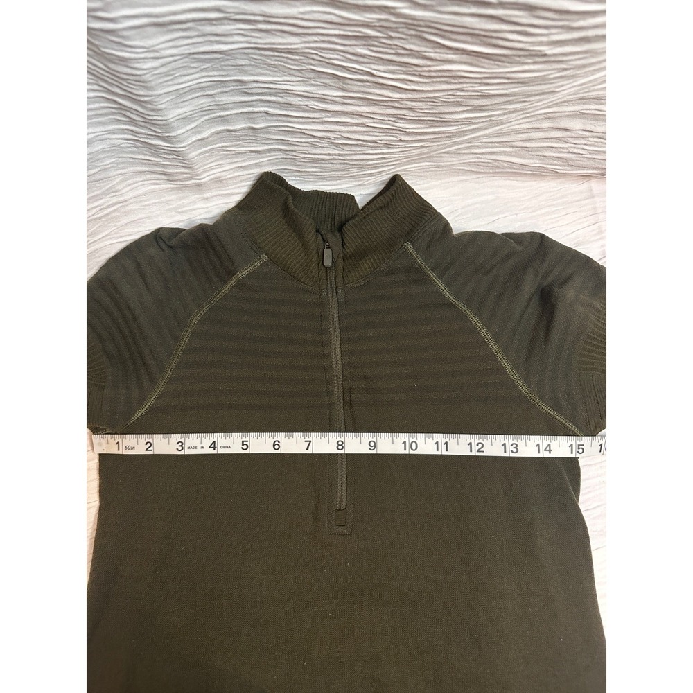 Lululemon Half Zip Pullover Wool Blend Forest Green Womens 4 - Picture 11 of 12